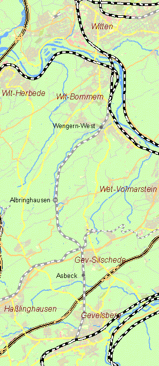 Gegenwartskarte Elbschetalbahn