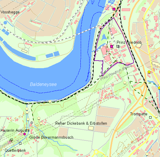 Gegenwartskarte Hafen Kupferdreh