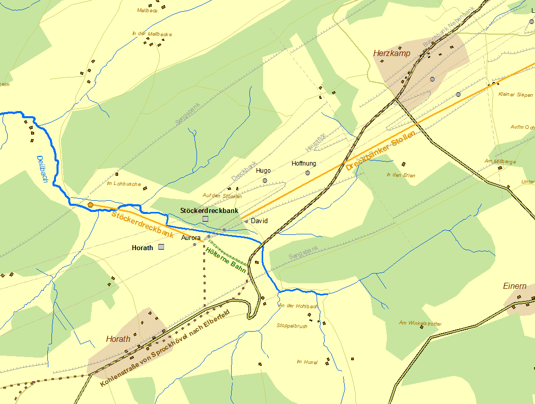 Historische Karte Zeche Stöckerdreckbank