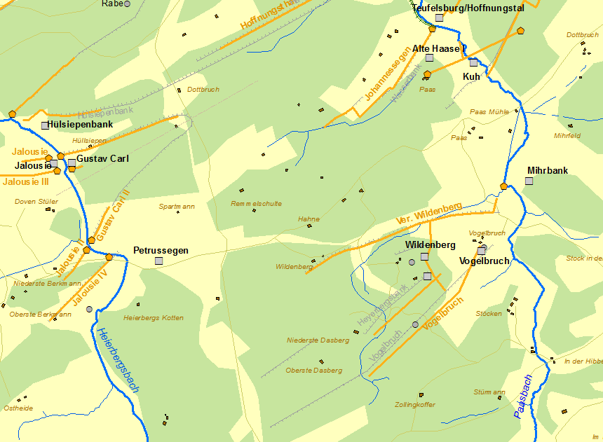Historische Karte Zeche Petrussegen
