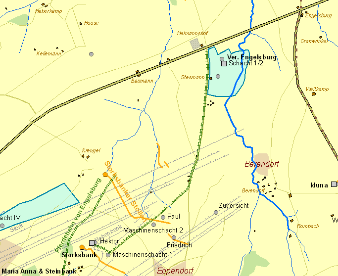 Historische Karte Zeche Ver. Engelsburg