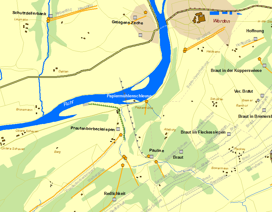 Historische Karte Langenbrahm
