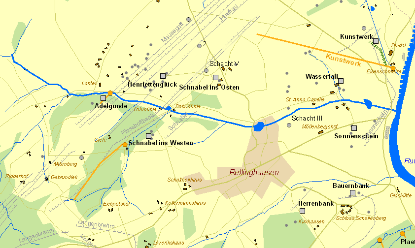 Historische Karte Essen-Rellinghausen