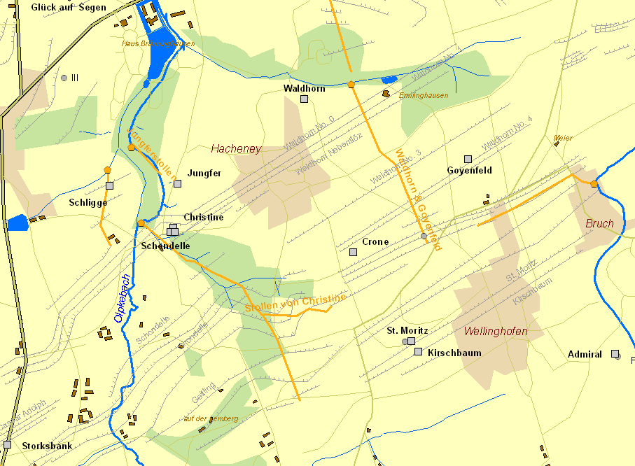 Historische Karte Dortmund-Hacheney