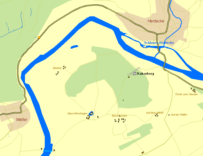 Historische Karte Zeche Kaiserberg