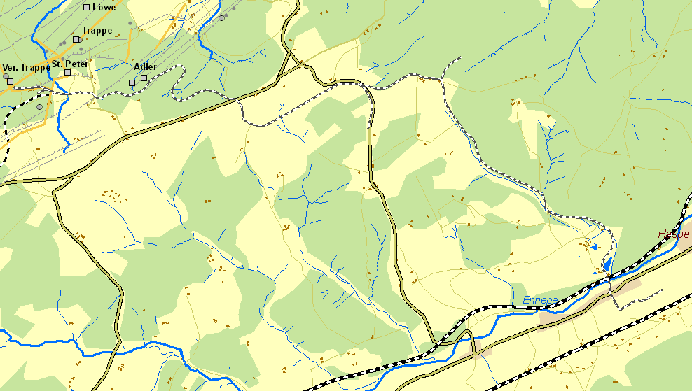 Historische Karte Harkortbahn