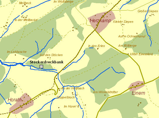 Historische Karte Herzkamp