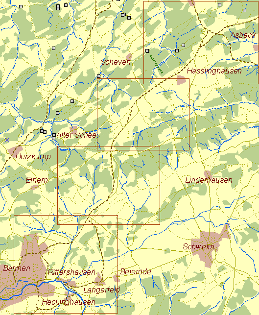 Historische Karte Hasslinghausen